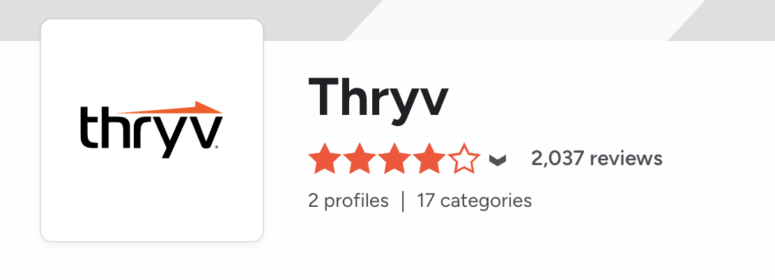 Thryv 4-star rating across 2,037 reviews