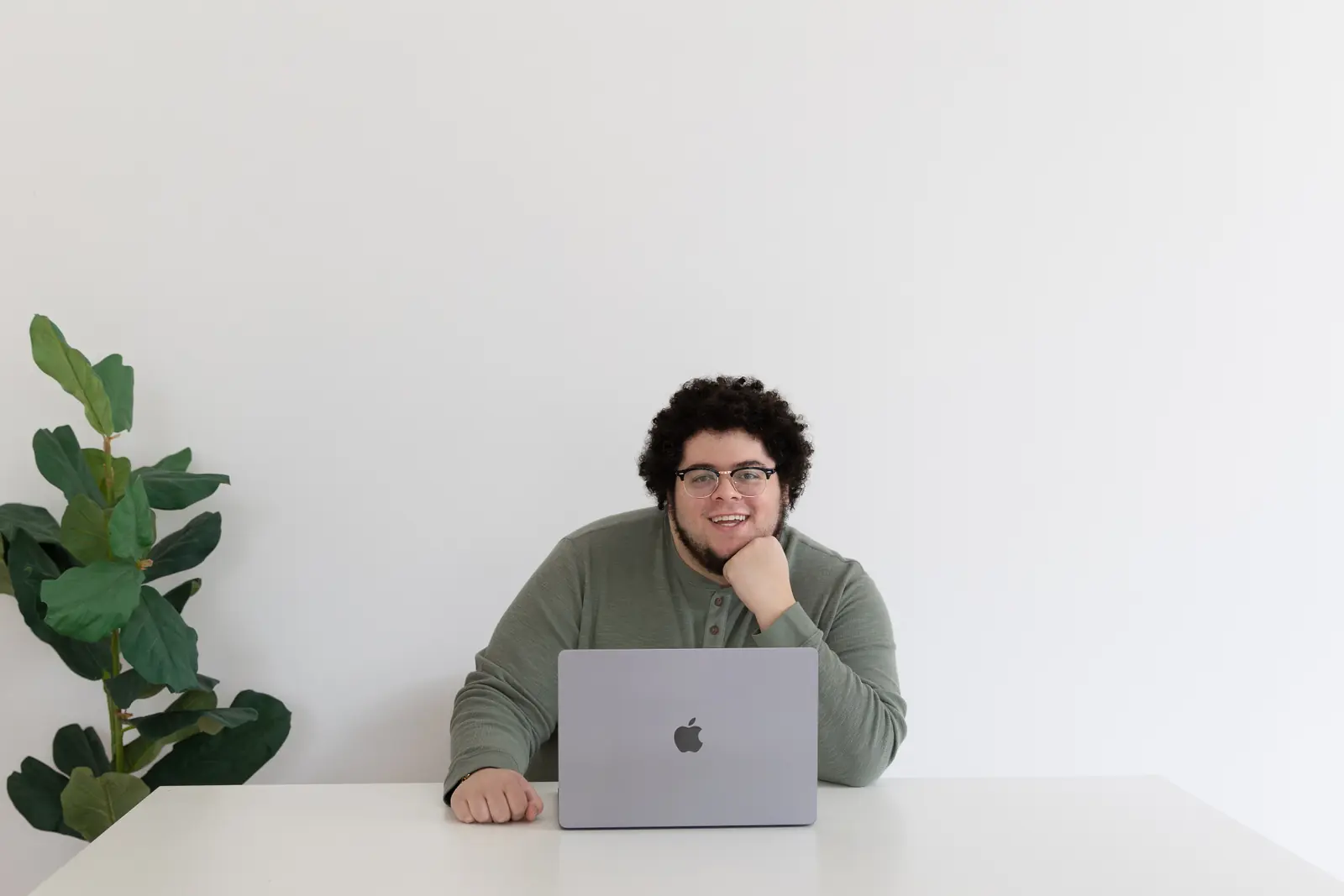 Alex Storey, founder of Skill Mammoth, at his desk