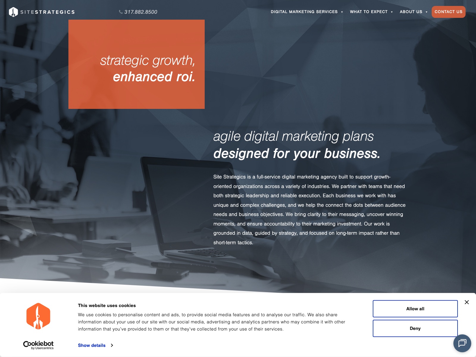 Site Strategics Indianapolis digital marketing agency homepage