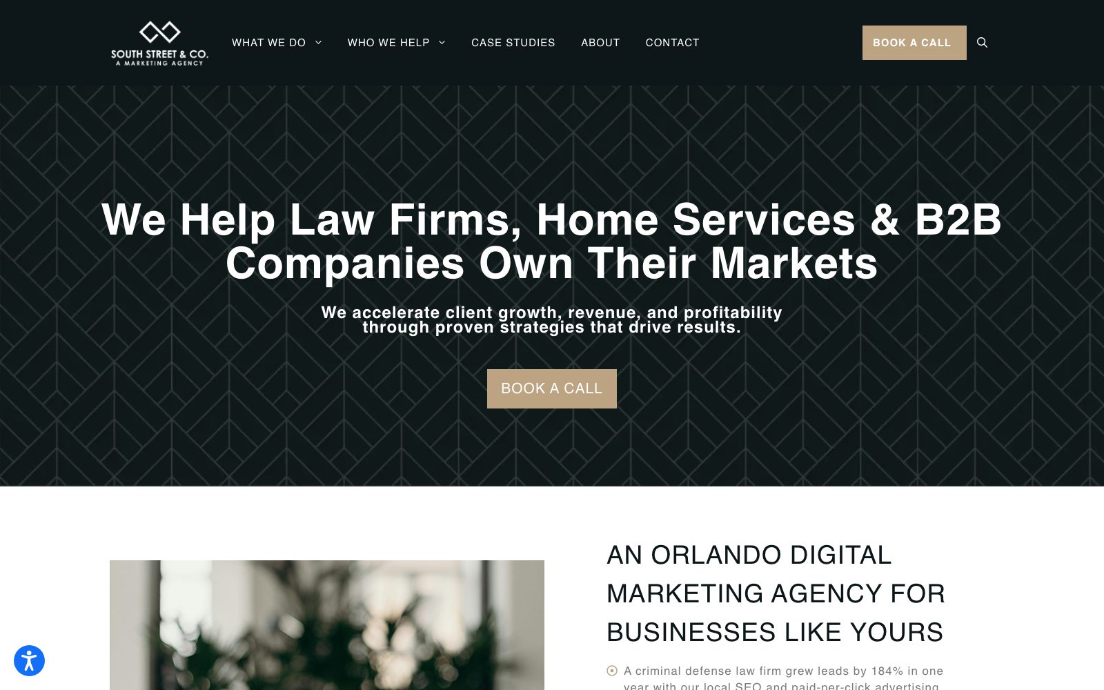 South Street and Co. homepage, an Orlando digital marketing agency for law firms, home services and B2B companies since 2015
